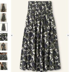 ME+EM ASTER PRINT SMOCKED MAXI SKIRT SIZE 6